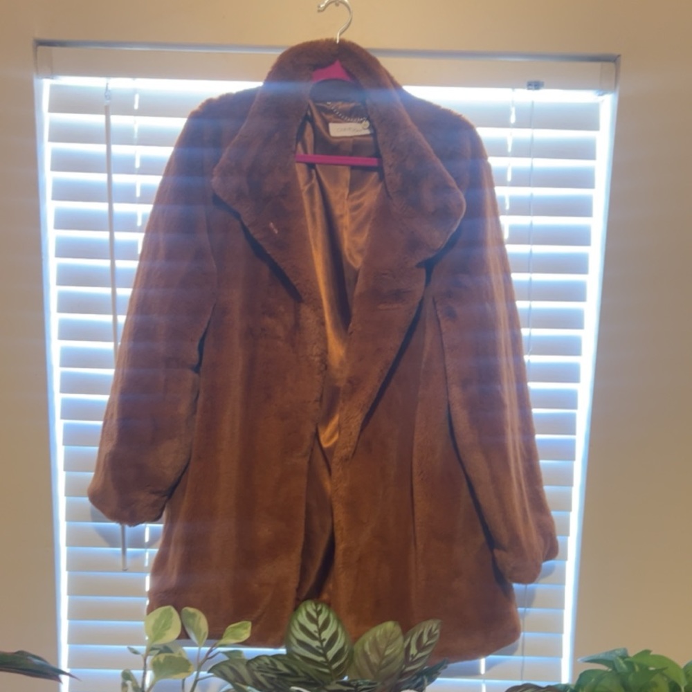 Calvin Klein Faux Fur Coat